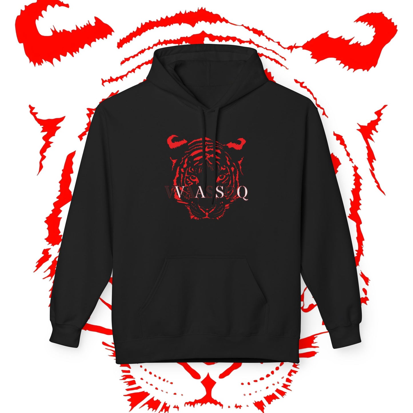 VVAASSQQ Red Tiger Hoodie